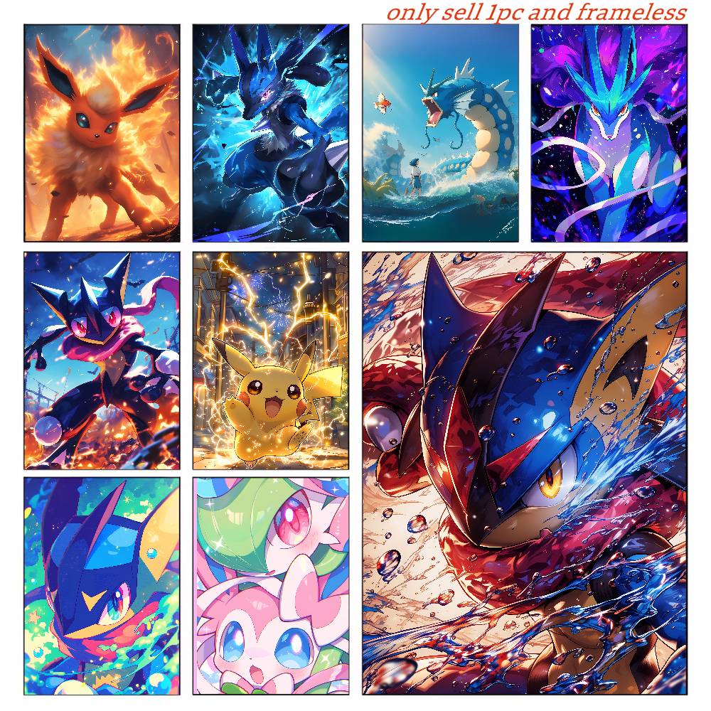 Resin Art Anime - Pokemon Anime Wandposter HD Diamond Art