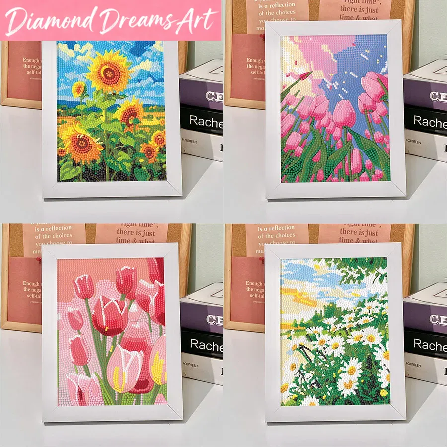 Resin Art Gift For Birthday - Frameloos, zonnebloem diamant decoratief schilderij 5D