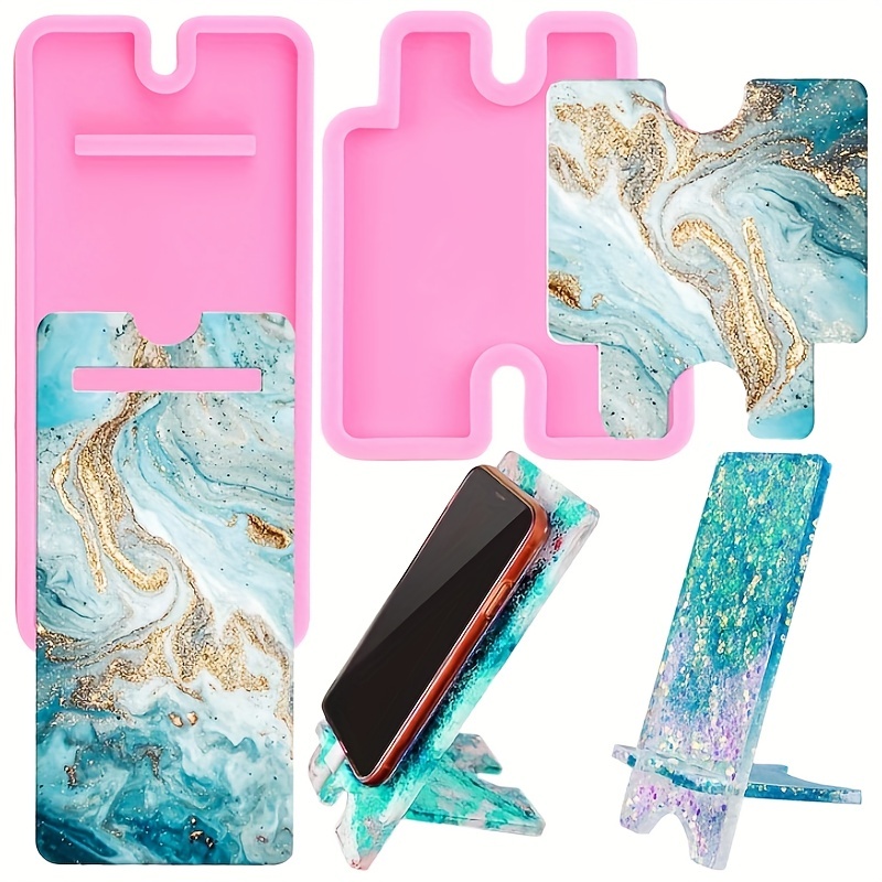 Resin Art Mould - 1 set siliconen mallen voor telefoonstandaards