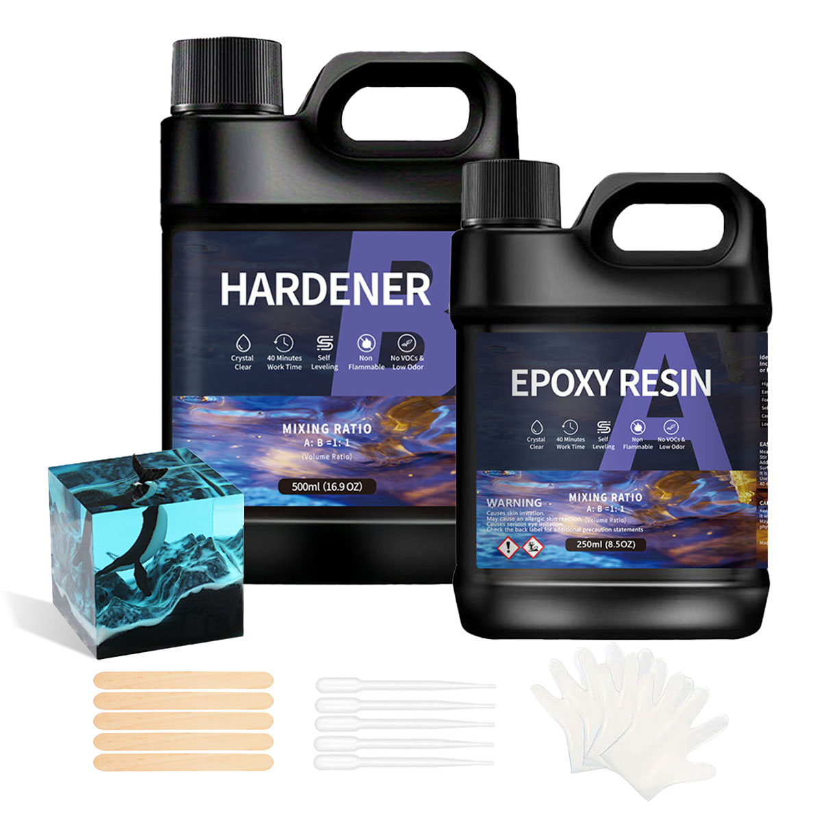 Resin Art Ratio - Professionele AB Epoxyhars Kit 1:1 Verhouding