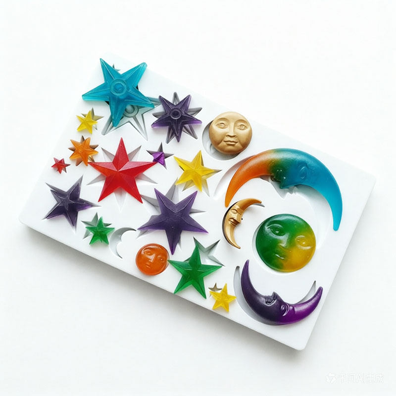Resin Art Mould - Zon Gezicht Maan Sterren Polymeer Klei