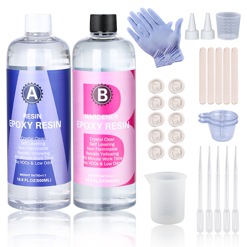 Resin Art Ratio - 1:1 kristalheldere epoxyharskit hoogglans en bubbels