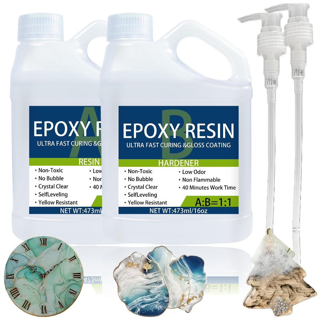 Resin Art Ratio - Epoxyharskit 32OZ, sterke, bubbelvrije, anti-vergeling kunsthars