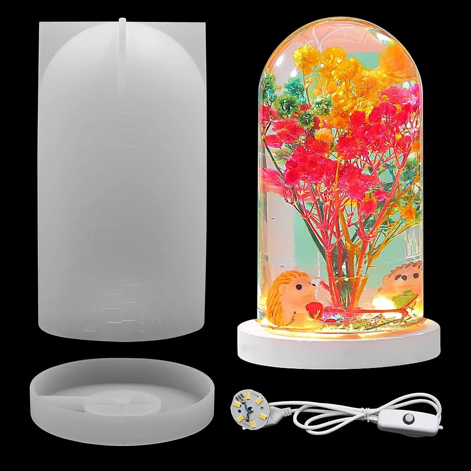 Resin Art Mould - DIY Kristal Epoxyhars Mal Led Nachtlampje