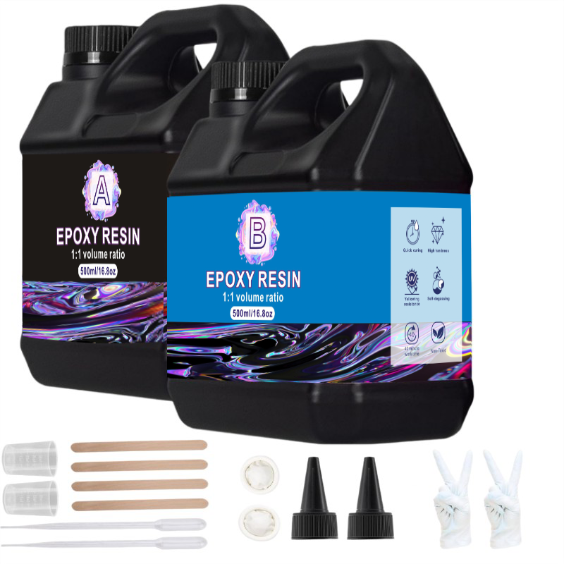 Resin Art Ratio - Kristalheldere epoxyhars AB-lijmverhouding 1:1 uithardingstijd 12-24