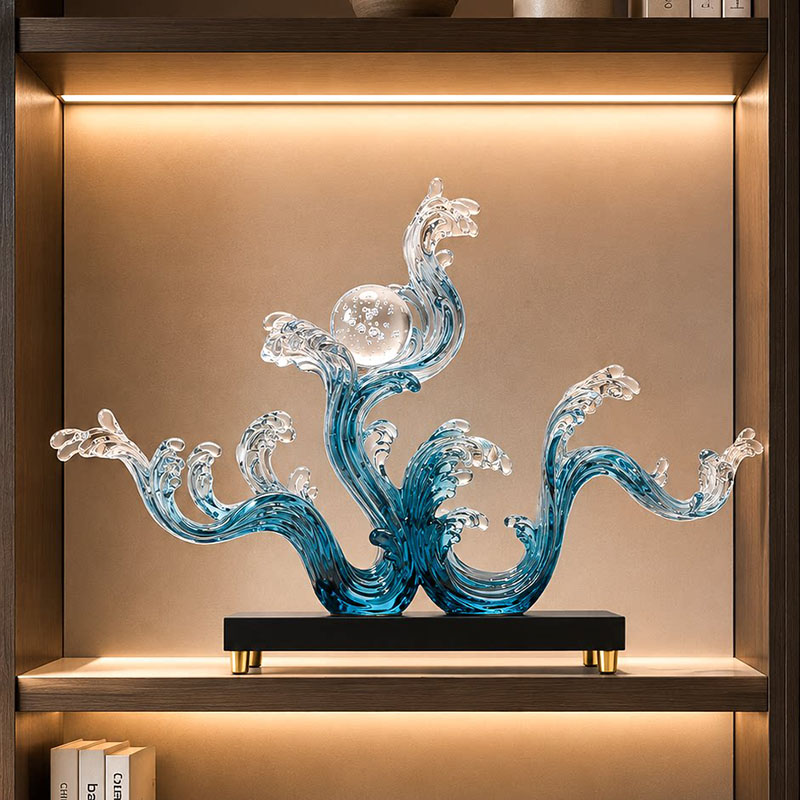 Resin Art For Anniversary Gift - Huisdecoratie Ingang Kunst Ornament Beeldje Licht