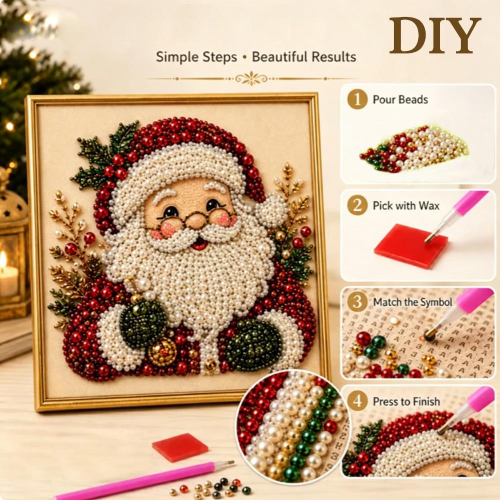 Kerstmis Kerstman Parel Kunst  - Resin Art Frame recensie en prijs