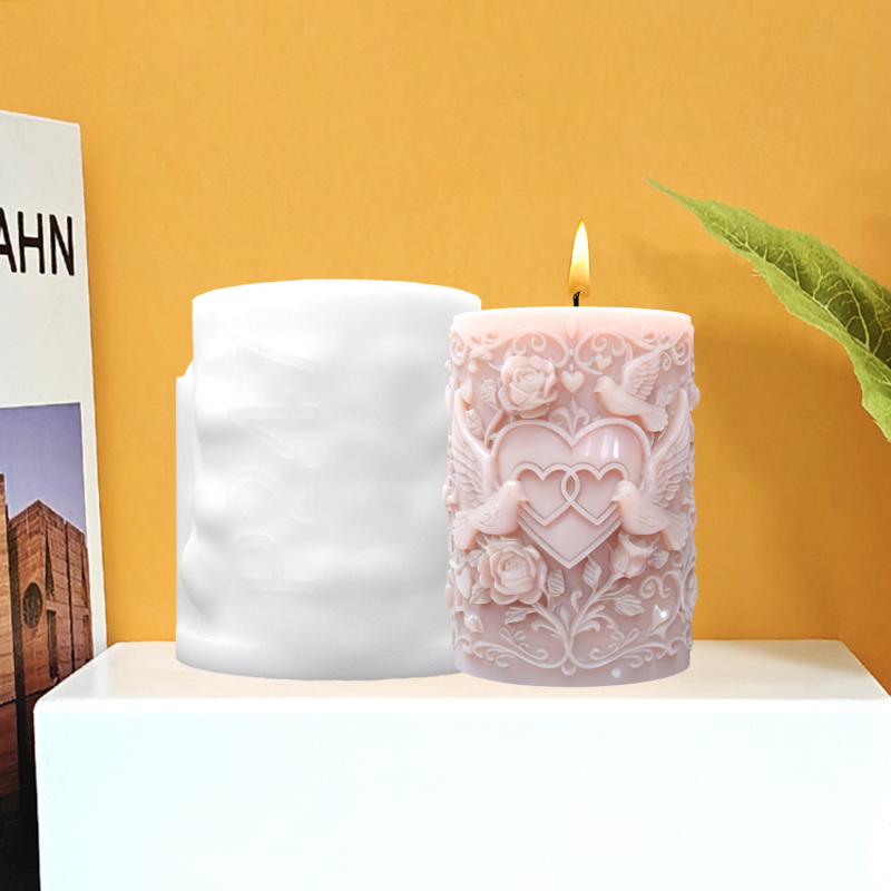 Dubbel hart verbonden witte du - Resin Art Of Rose recensie en prijs