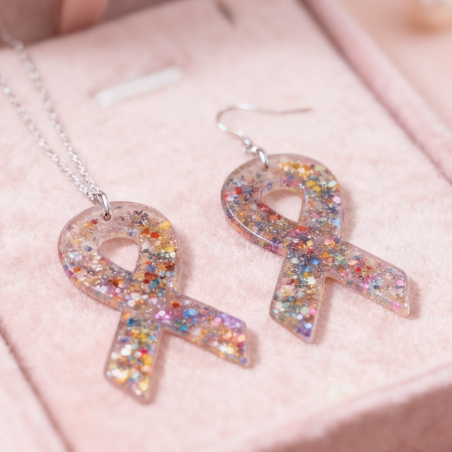 DIY hartvormige lint oorbellen - Resin Art Heart recensie en prijs