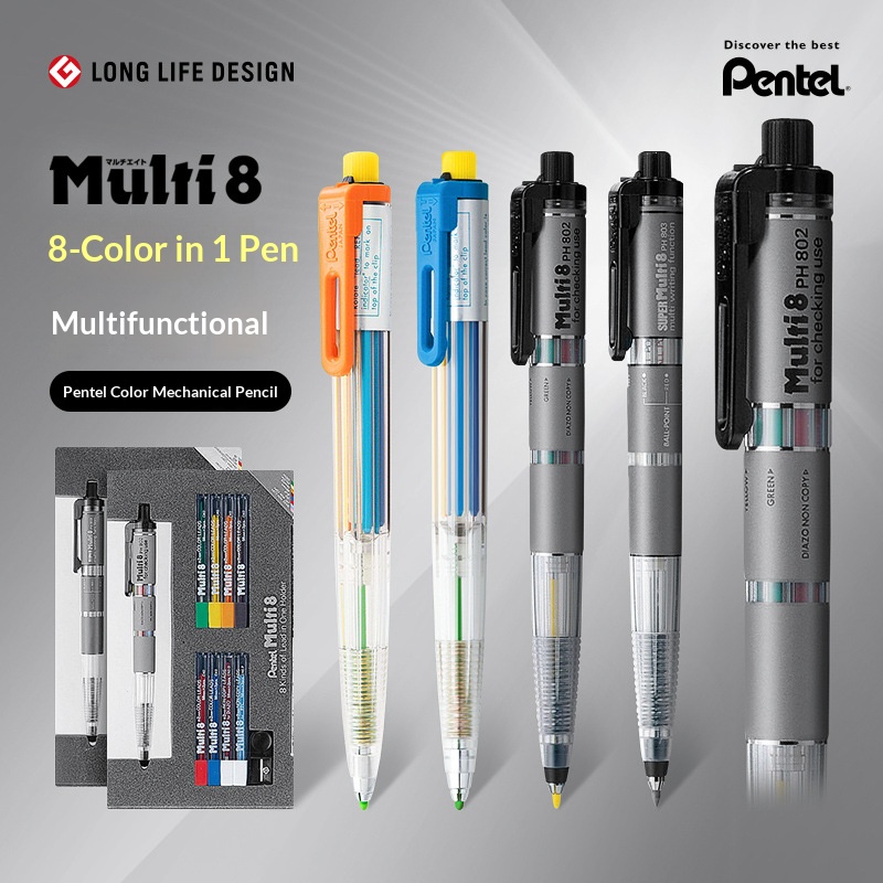 Pentel Multi 8 in 1 kleur mech - Staedtler Pencil Lumocolor recensie en prijs