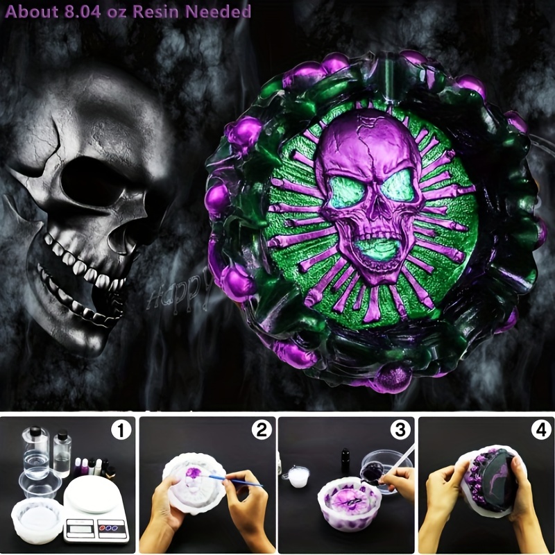 Asbakvorm, schedel DIY knutsel - Resin Art Mould recensie en prijs